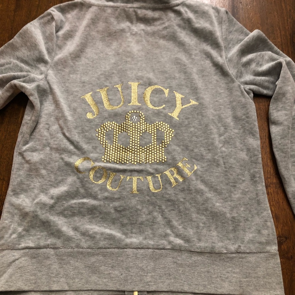 Juicy Couture velour zipper hooded jacket